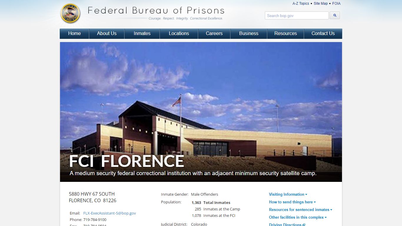 FCI Florence - Federal Bureau of Prisons